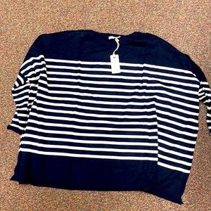 Mersea Catalina Crewneck NWT navy/white stripes